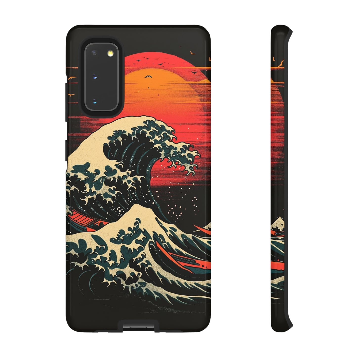 Great Wave off Kanagawa Retro Sunset