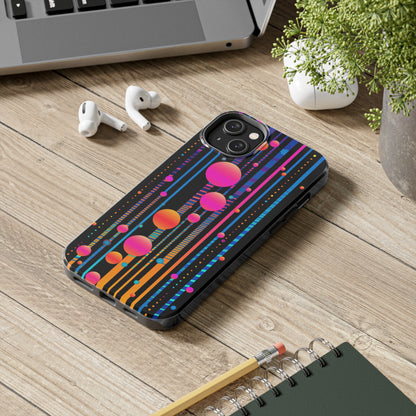 Experience a Blast from the Past: Retro Psychedelic Bubbles Tough Case for Apple iPhone Models