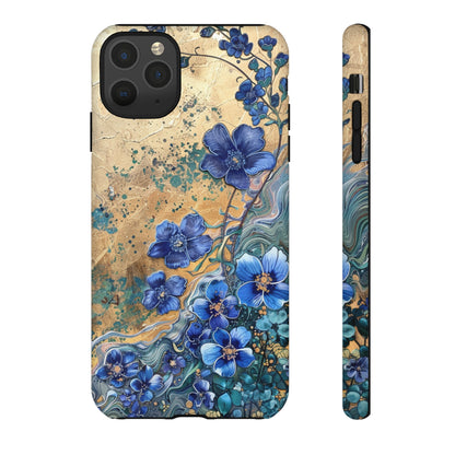 Forget Me Nots Vintage Color Splash Floral Design Phone Case