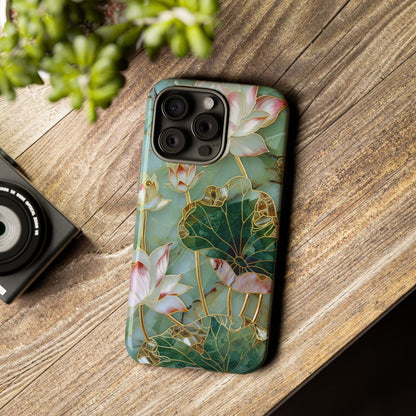 Elegant Floral Phone Case - Tough Cases with Lotus Design