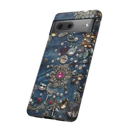 Blue Jean Queen Rhinestone Bling Phone Case