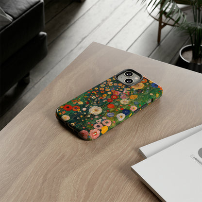 Gustav Klimt Style Flower Garden Painting Phone Case