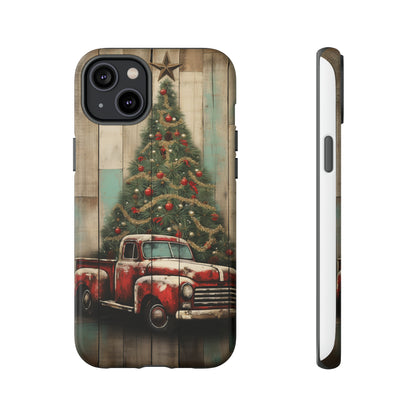 Classic Red Pickup Truck Christmas Phone Case