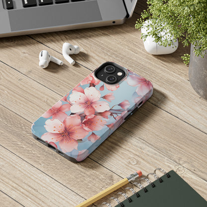 Pretty in Pink Flowers Tough iPhone Case | Floral Phone Cover