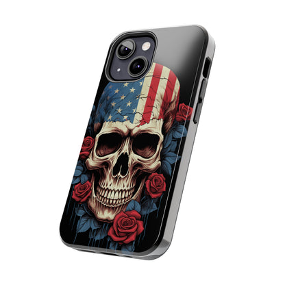 American Pride with an Edgy Spin: Skull USA Flag iPhone Case – Modern Protection Meets Patriotic Design