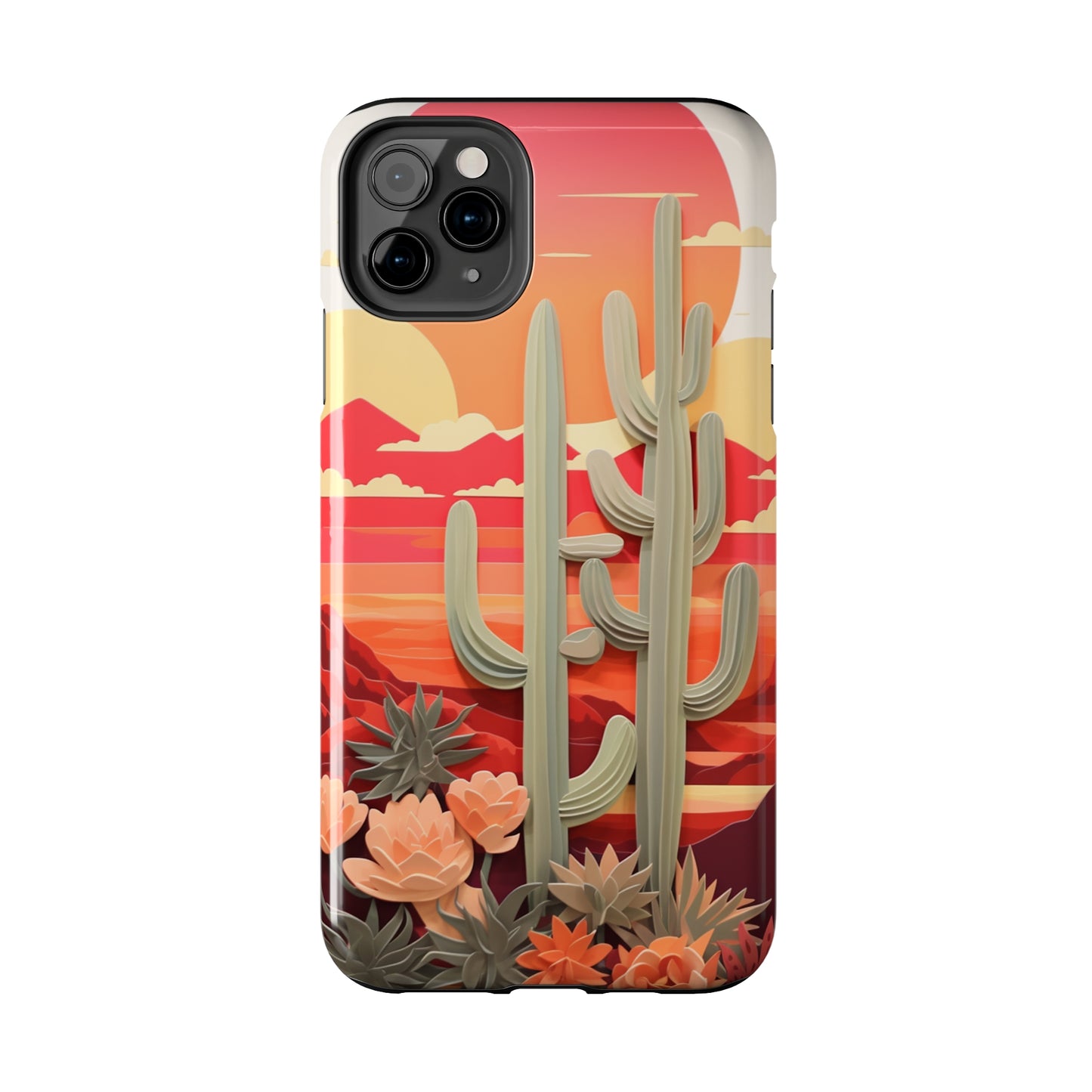 Cactus Desert Sunset iPhone Case