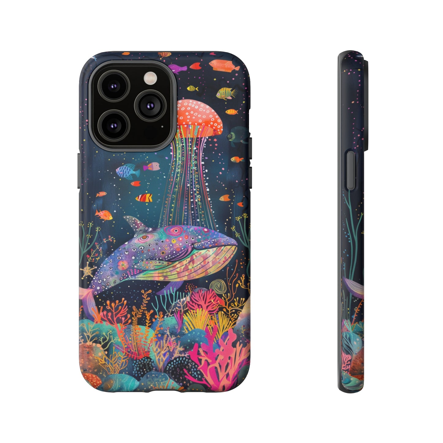 Whale Shark, Turtle, Jellyfish Phone Case