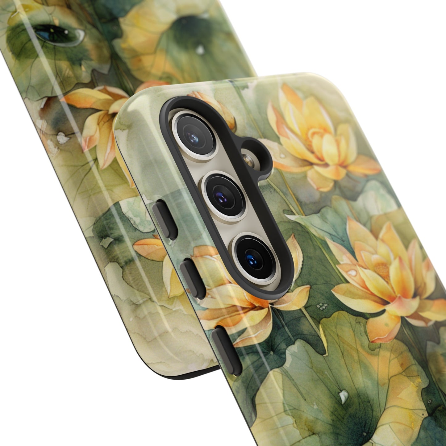 Zen Lotus Watercolor Painting iPhone 15 Case