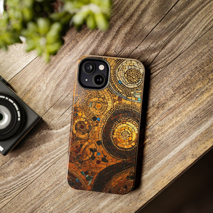 Golden Spiral Tile iPhone Case | Add Glamour and Elegance to Your Device