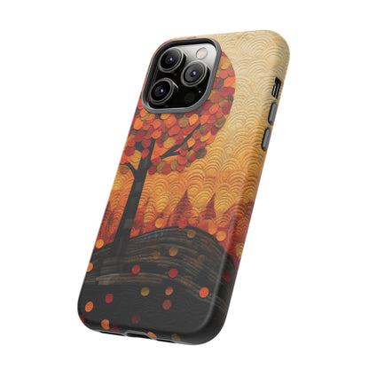 Autumn iPhone Case, Forest Embroidered Style Phone Case