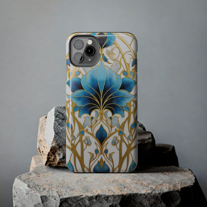 Floral Elegance: Art Deco Stained Glass iPhone Case | Vintage Glamour in Modern Protection iPhone Case for Models 11 through 14 Pro Max