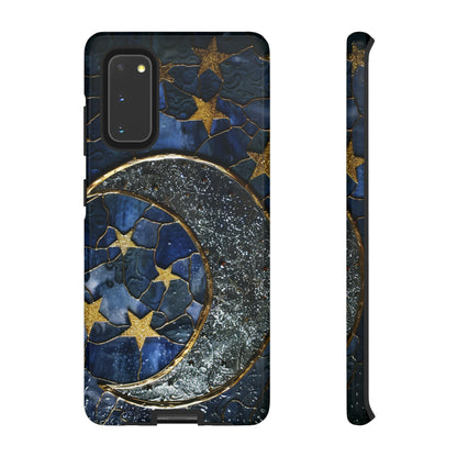 Moon Stars Stained Glass Starry Night Phone Case