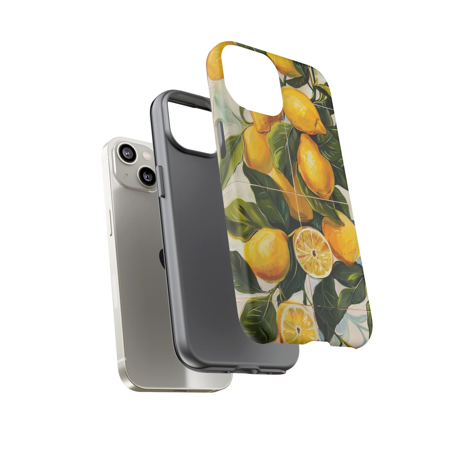 Mediterranean Lemon Italian Tile iPhone 14 Case