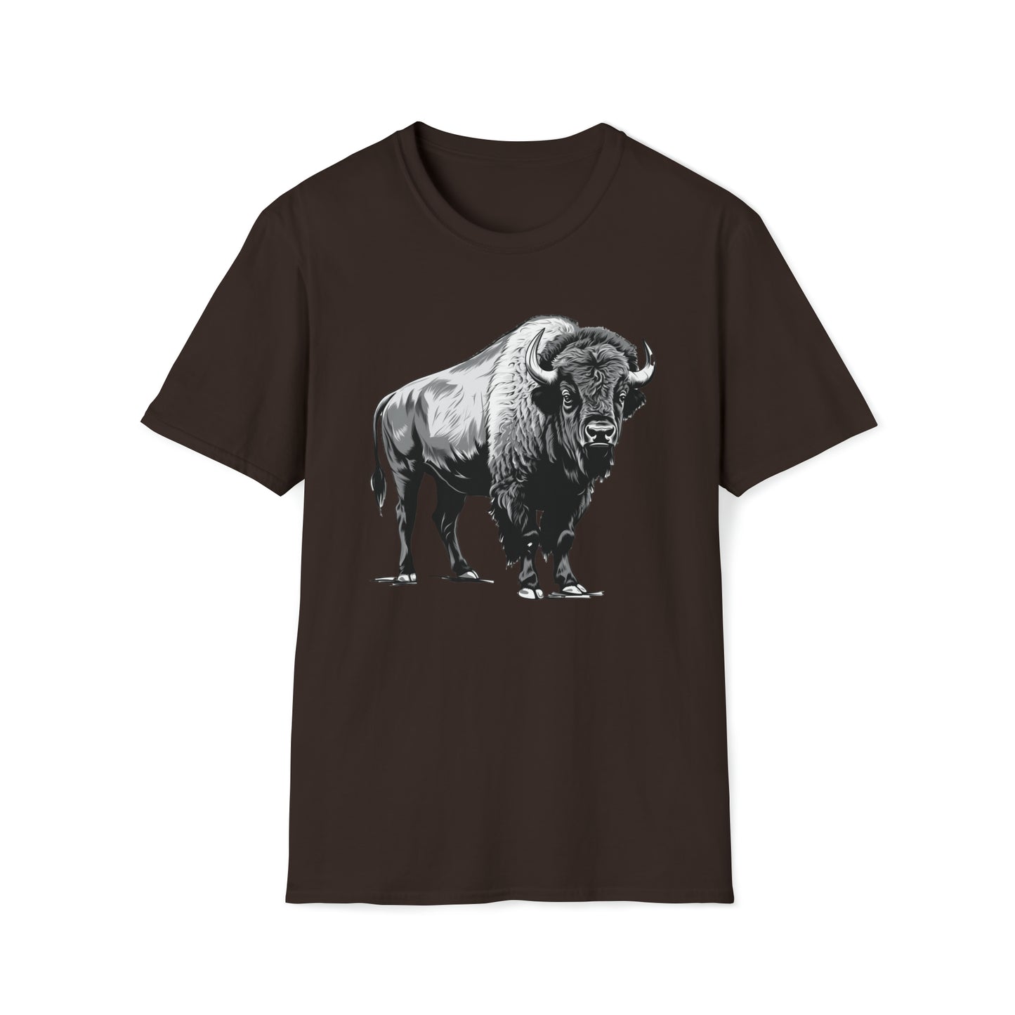 Western Bison Shirt - Bison T Shirt - Buffalo Shirt - Wyoming Shirt - Bison, 100% Cotton - Casual Comfort - Unique Wildlife Design