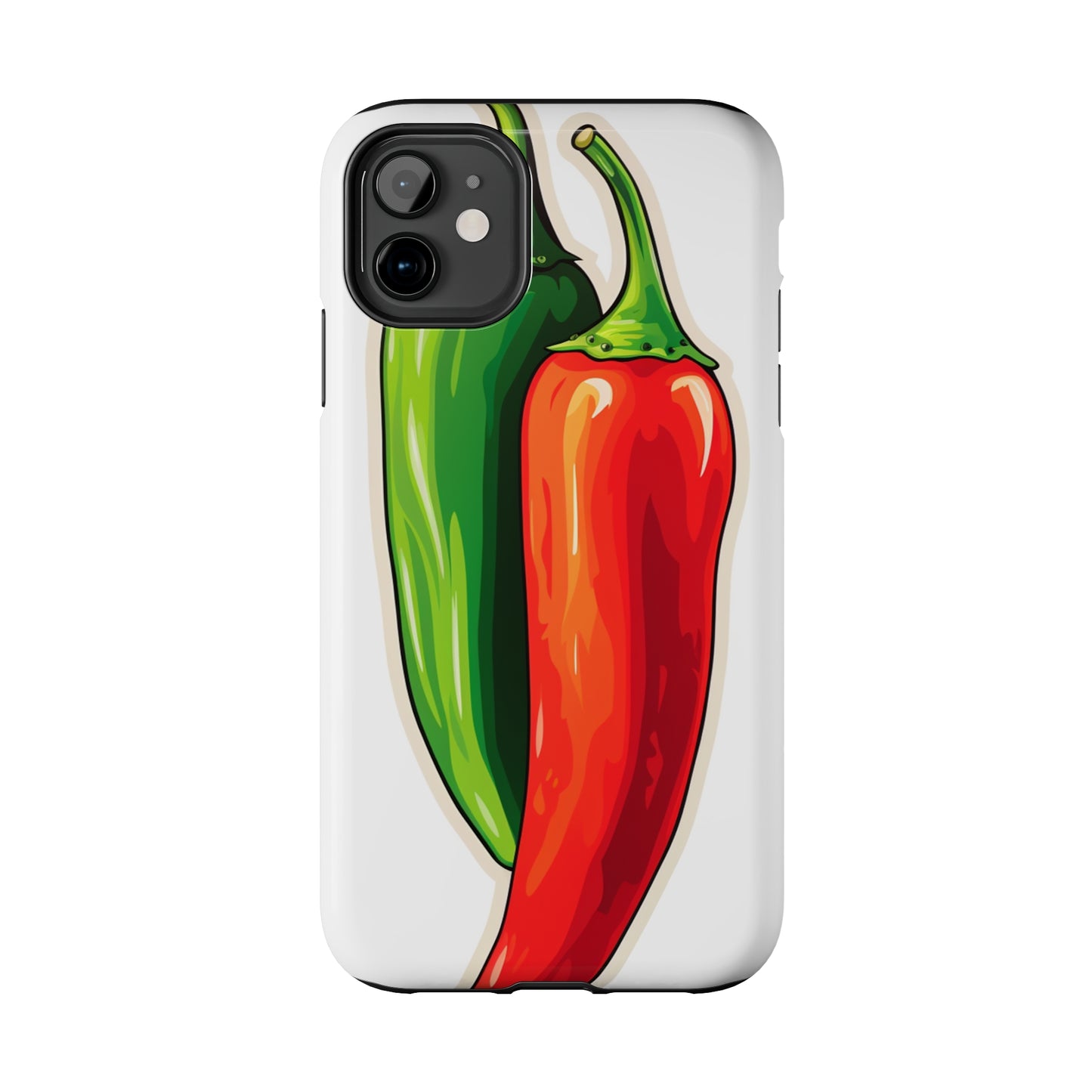 Green or Red Hot Chiles iPhone Case | New Mexico Fiery Flavors for Spice Lovers