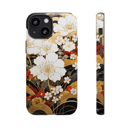 Chiyogami Floral Tough iPhone Case Galaxy S23 S22 S21 S20 Plus Ultra | Iphone 14 13 12 11 8 Pro Max Mini | Pixel 7 6 Pro 5 | Japanese Boho