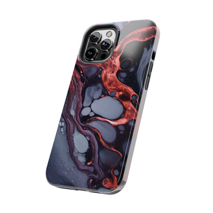 Marbled Dark Lava Flow Phone Case | Embrace the Vibrant Magma Vibes