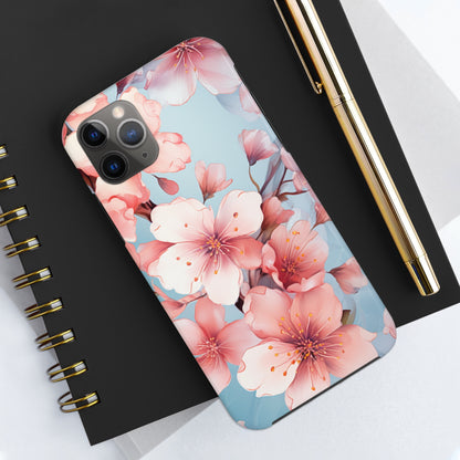 Pretty in Pink Flowers Tough iPhone Case | Floral Phone Cover