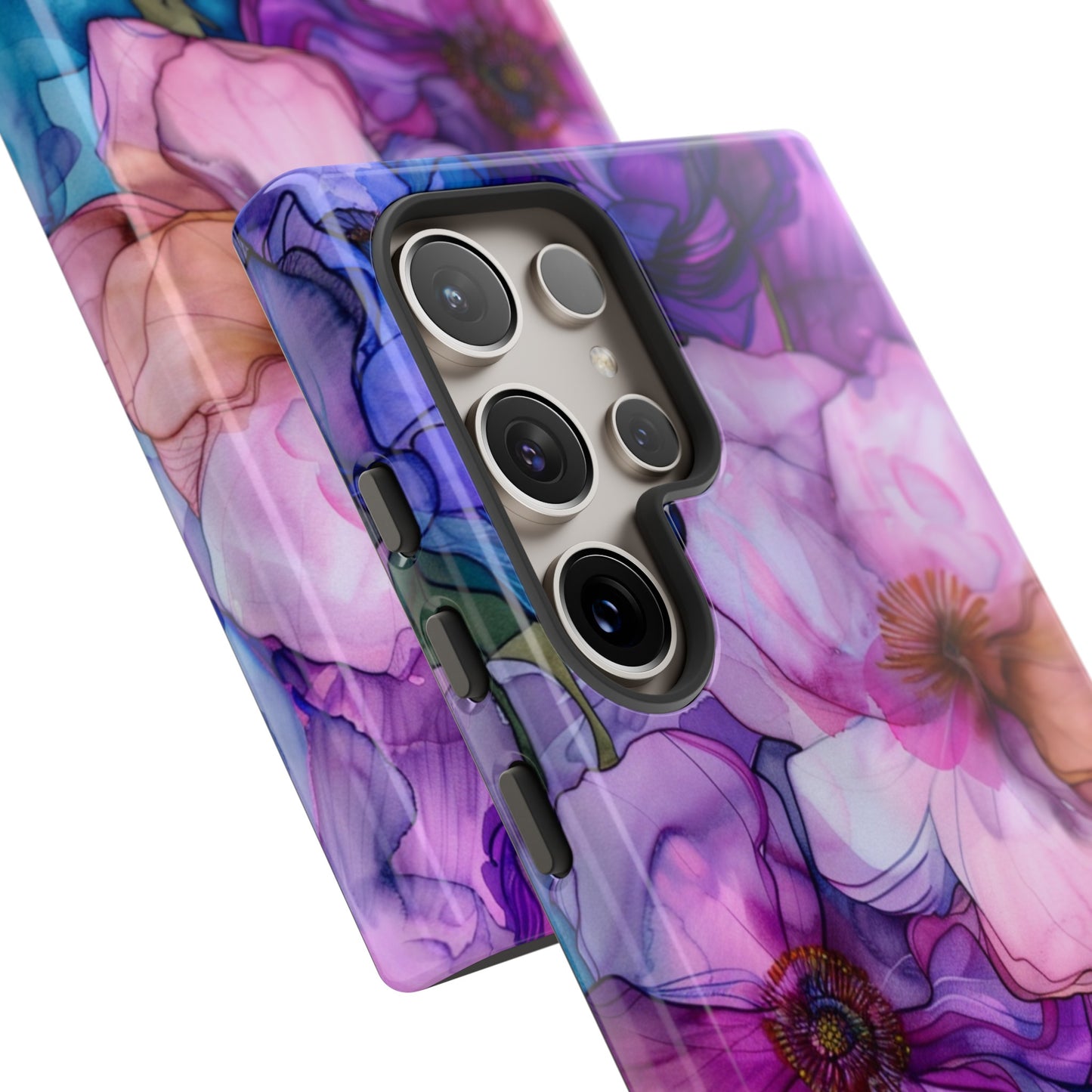 Purple Flower Stained Glass Phone Case