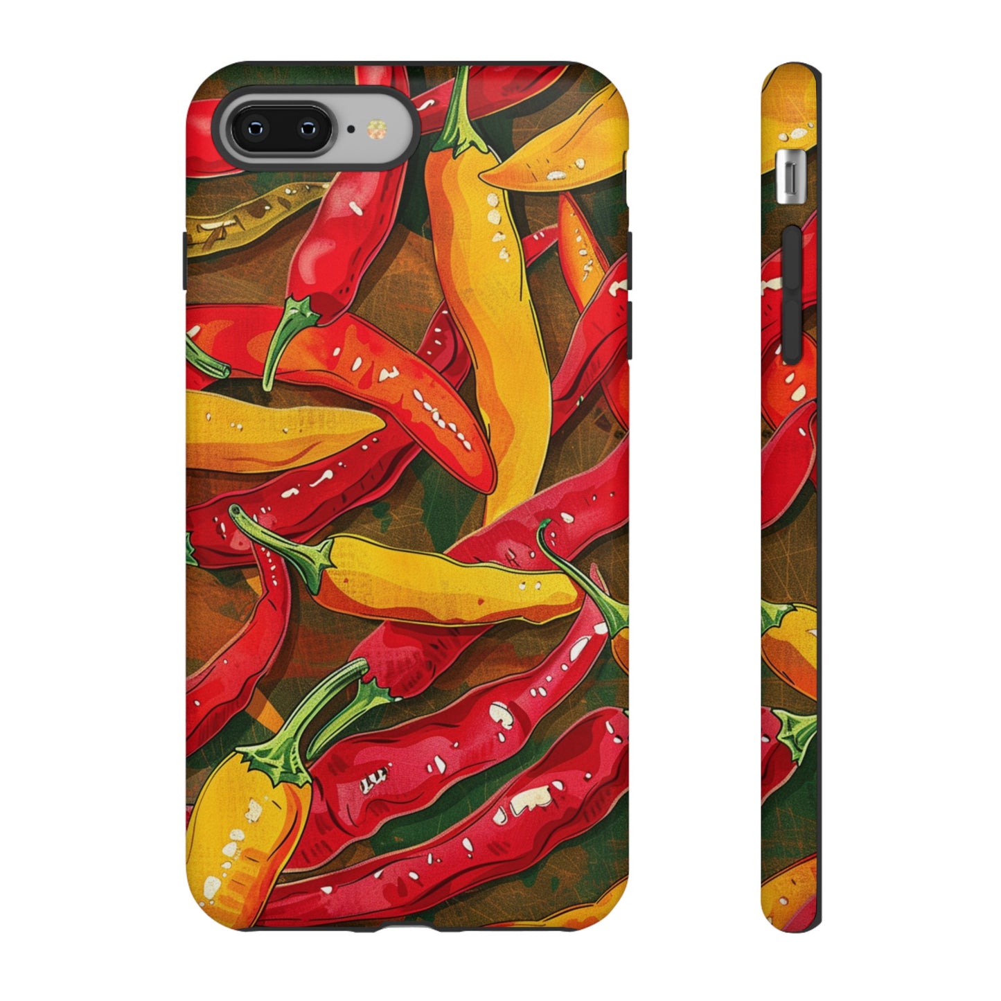 Yellow and Red Chili Peppers Phone Case