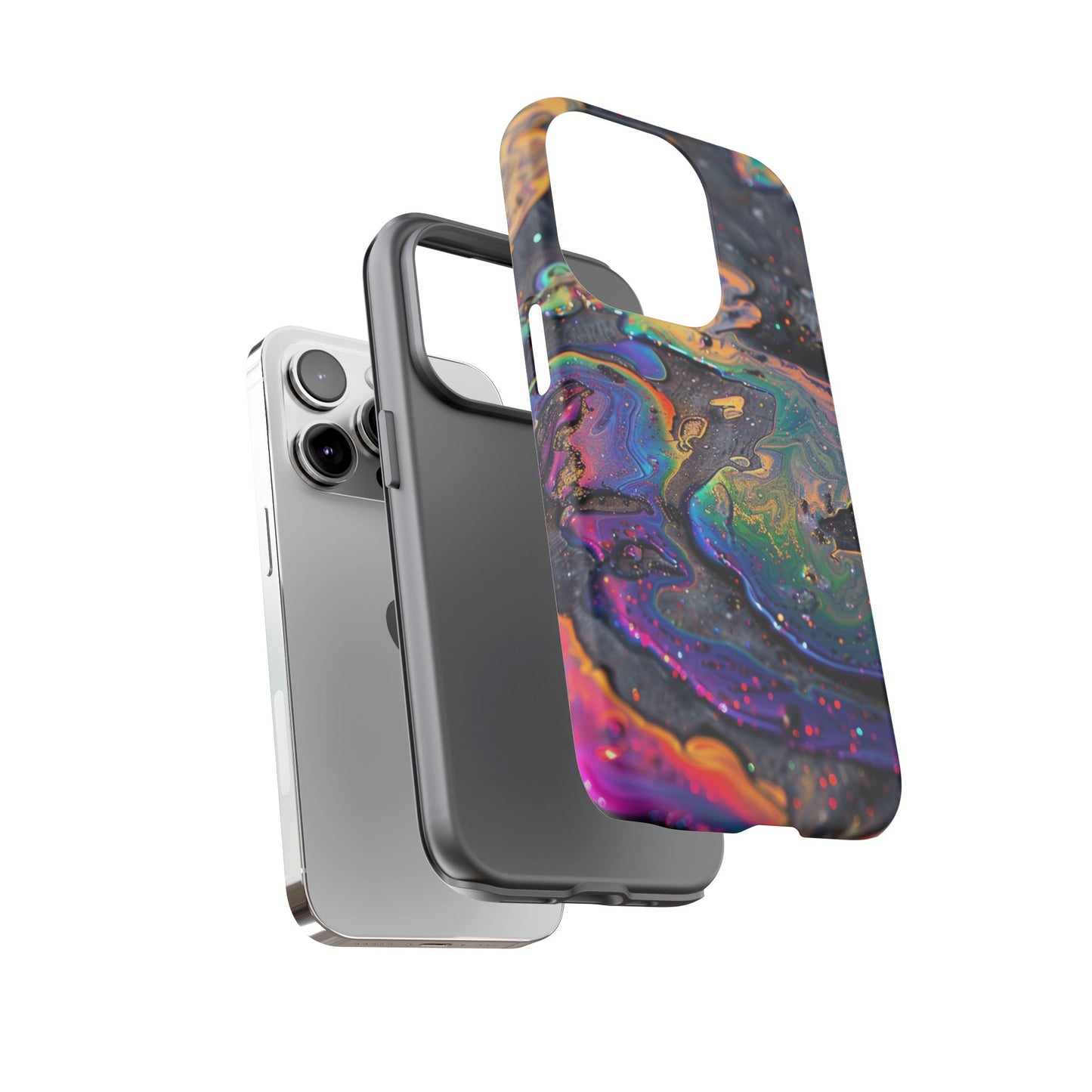 Opalescent Marbled Holographic Print Phone Case