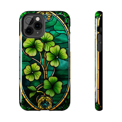 Lucky Charm: Four-Leaf Clover Phone Case | Symbol of Fortune for iPhone Models 11 through 14 Pro Max