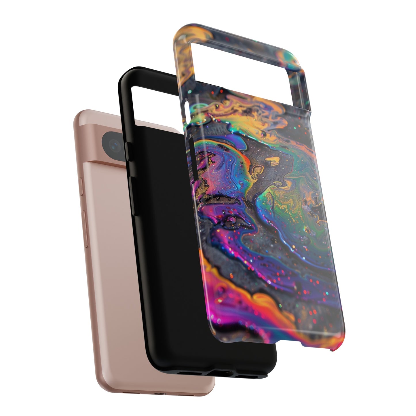 Opalescent Marbled Holographic Print Phone Case