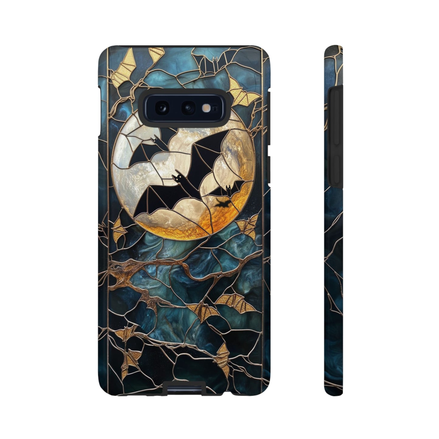 Halloween iPhone case with bats and moon