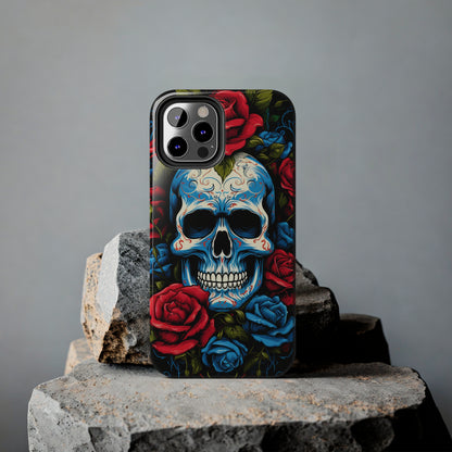 Skull and Roses iPhone Case | Edgy Elegance and Timeless Beauty