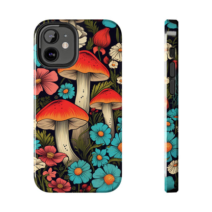 Psychedelic Retro Mushrooms iPhone case | Dive into Vintage Vibes