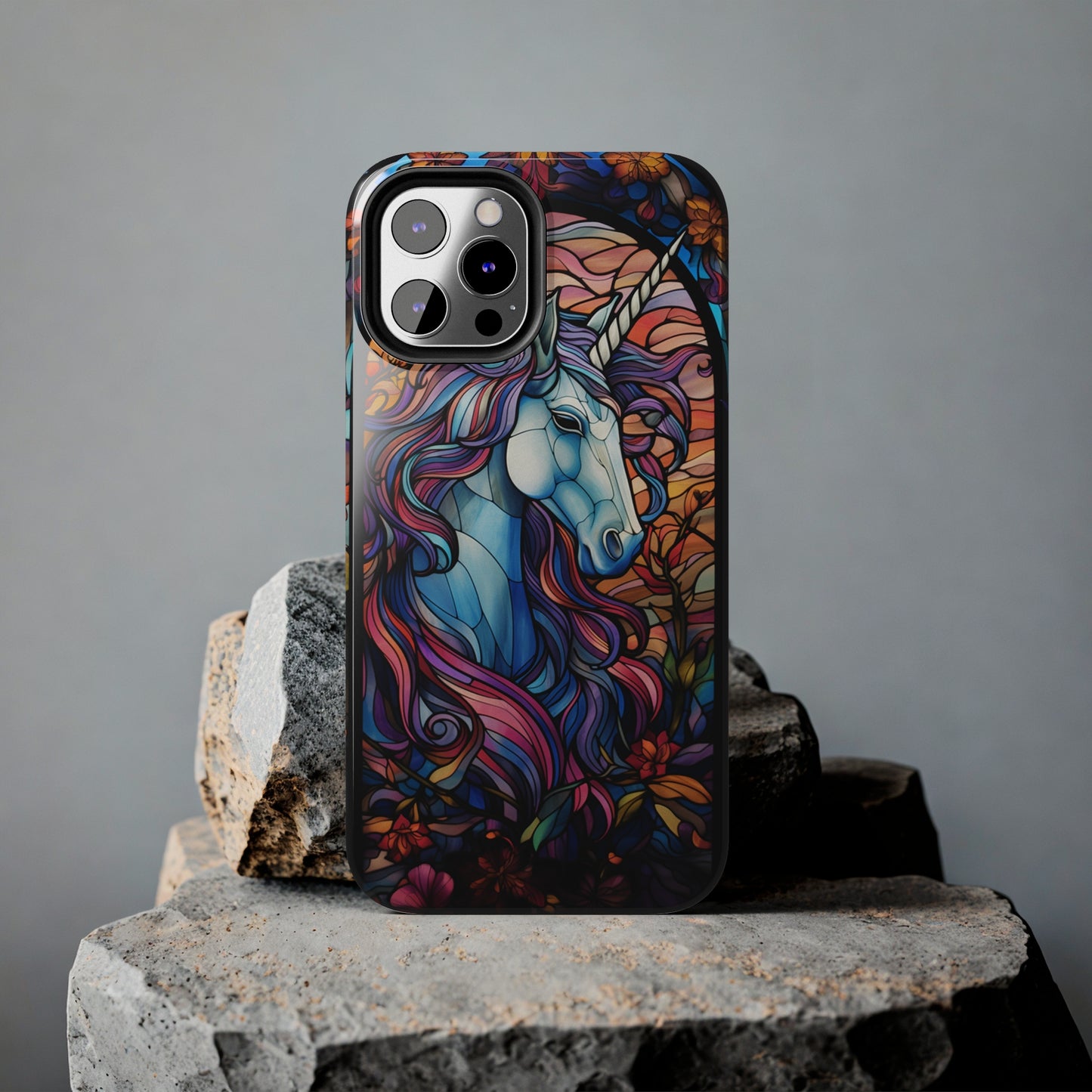 Unicorn Stained Glass iPhone Case | Mythical Beauty and Device Protection