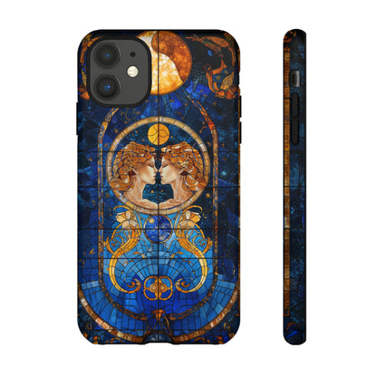 Gemini Astrology Stained Glass Phone Case