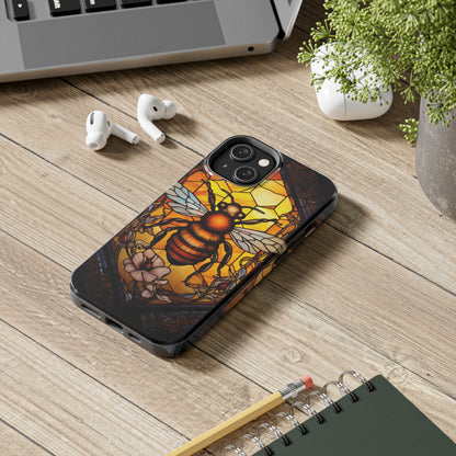 Stained glass Honey Bee iPhone Case | Embrace the Sweetness of Nature's Workers