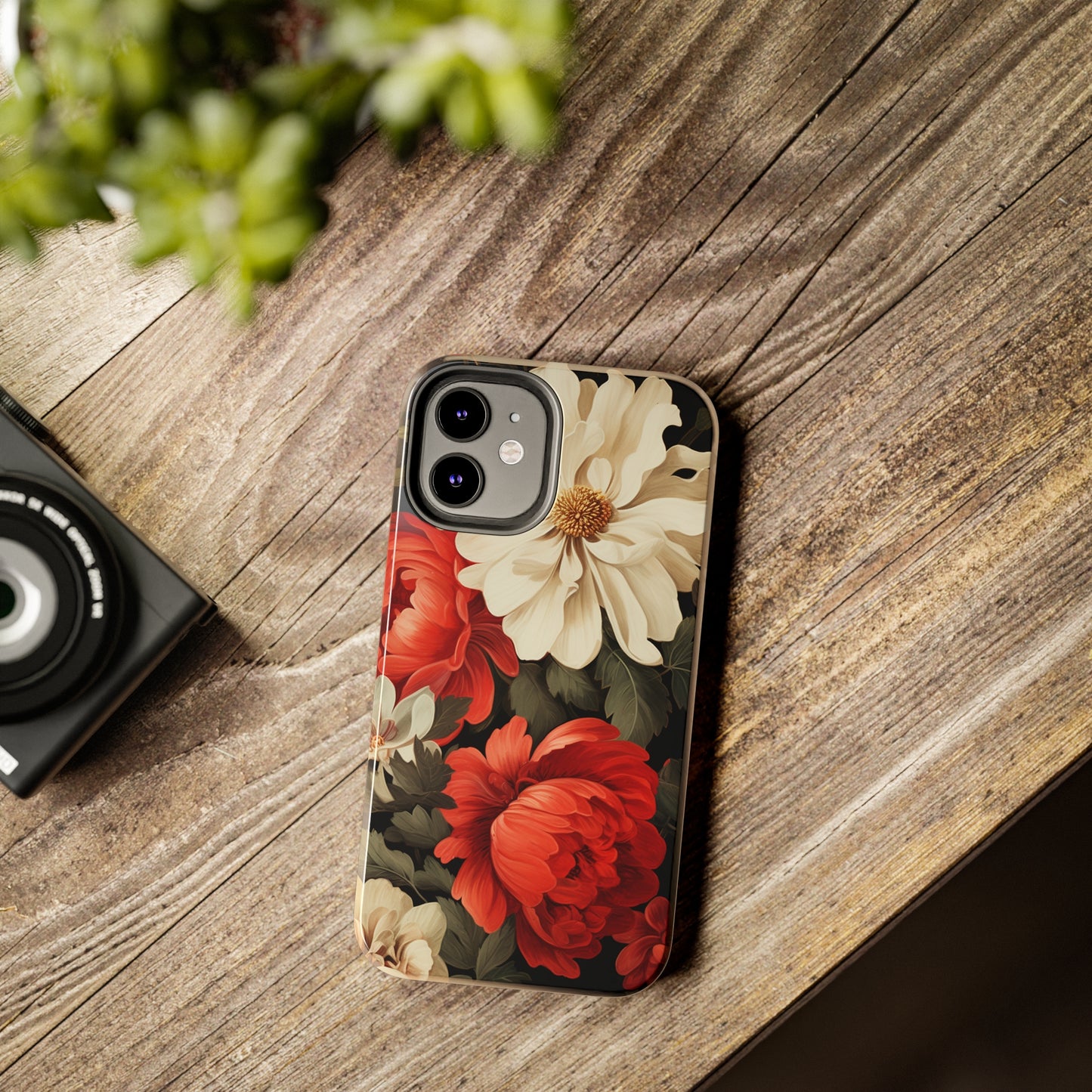 Vintage Floral Aesthetic Phone Tough Case | Antique Elegance for iPhone