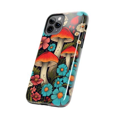 Psychedelic Retro Mushrooms iPhone case | Dive into Vintage Vibes