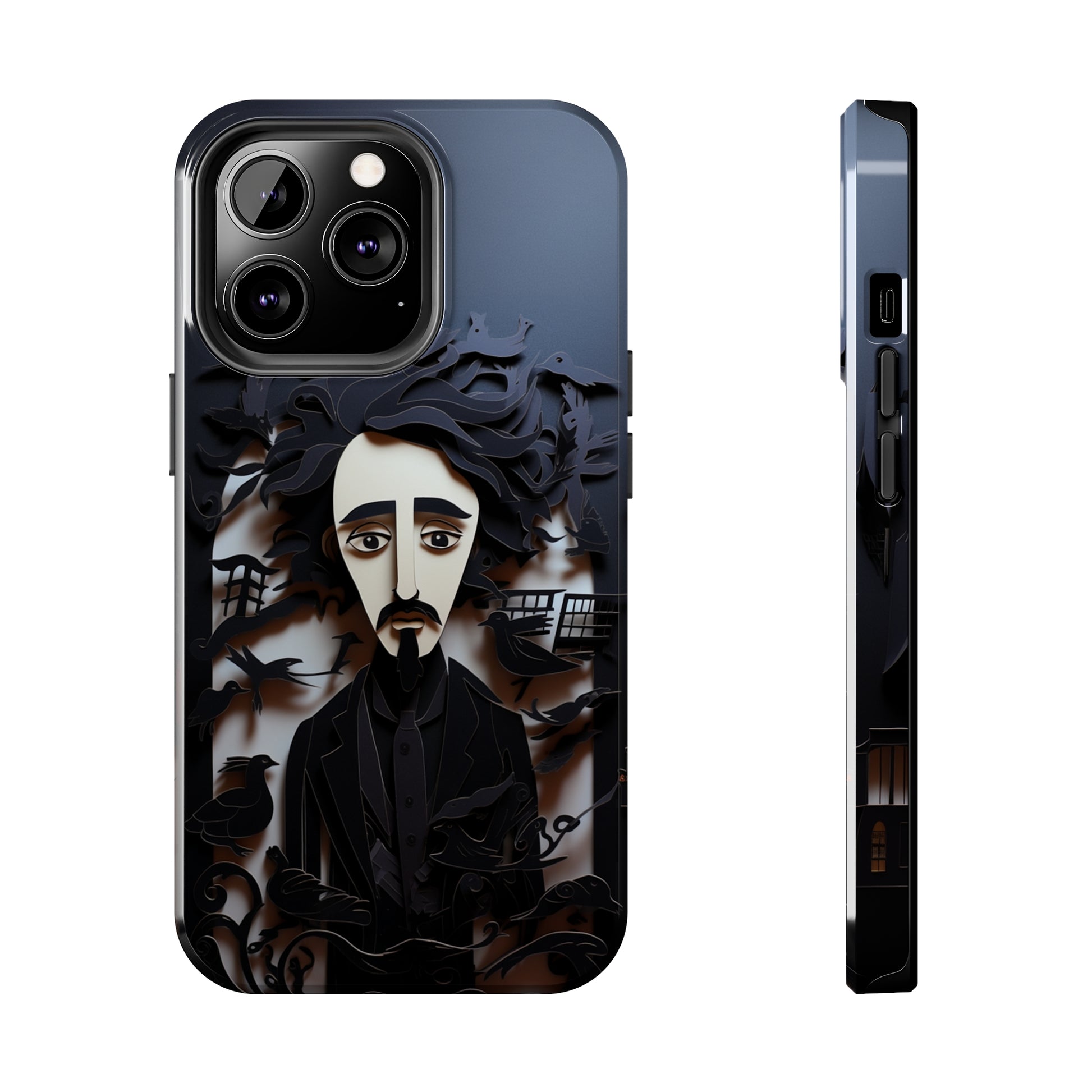 Dark literary Halloween phone cover for iPhone