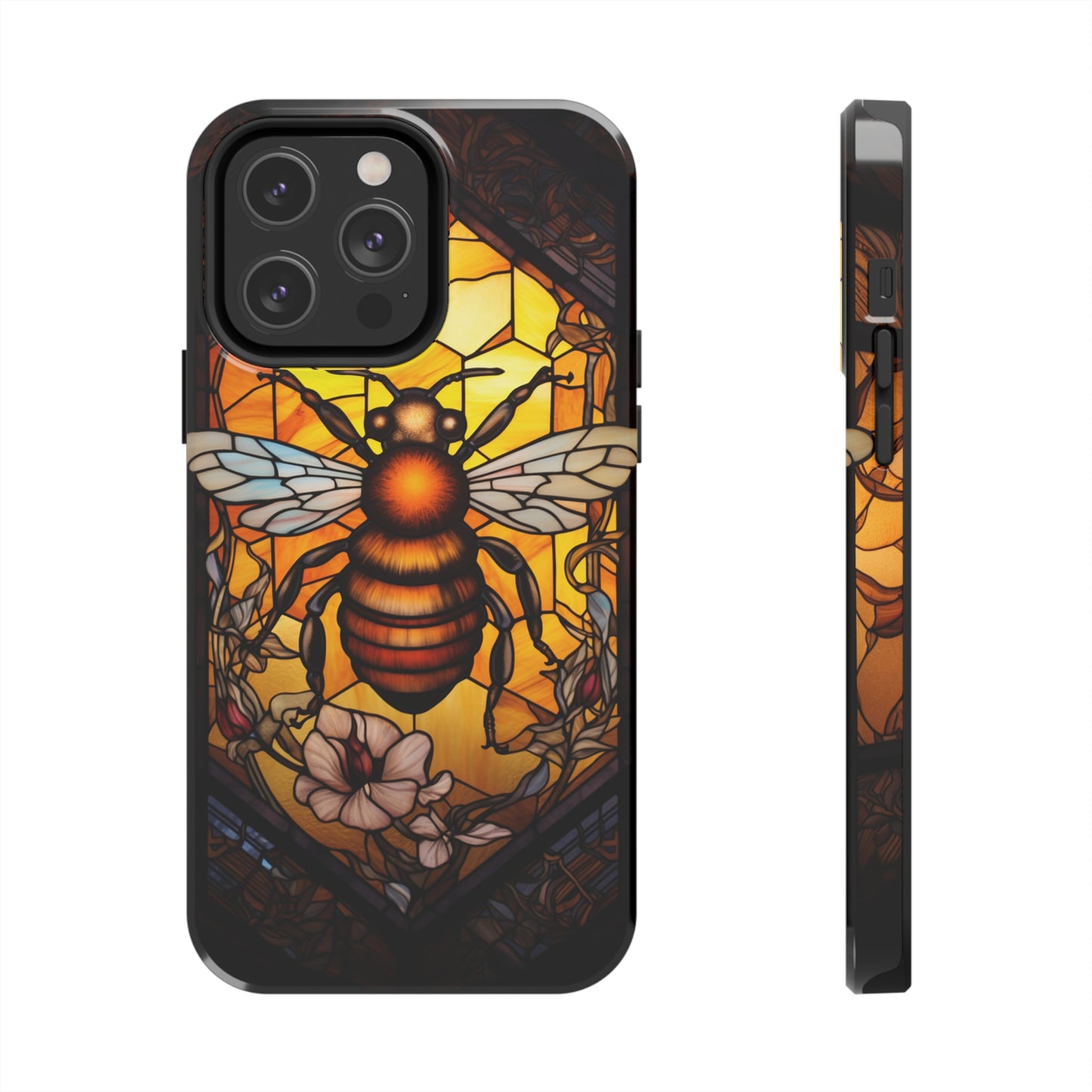 Stained glass Honey Bee iPhone Case | Embrace the Sweetness of Nature's Workers