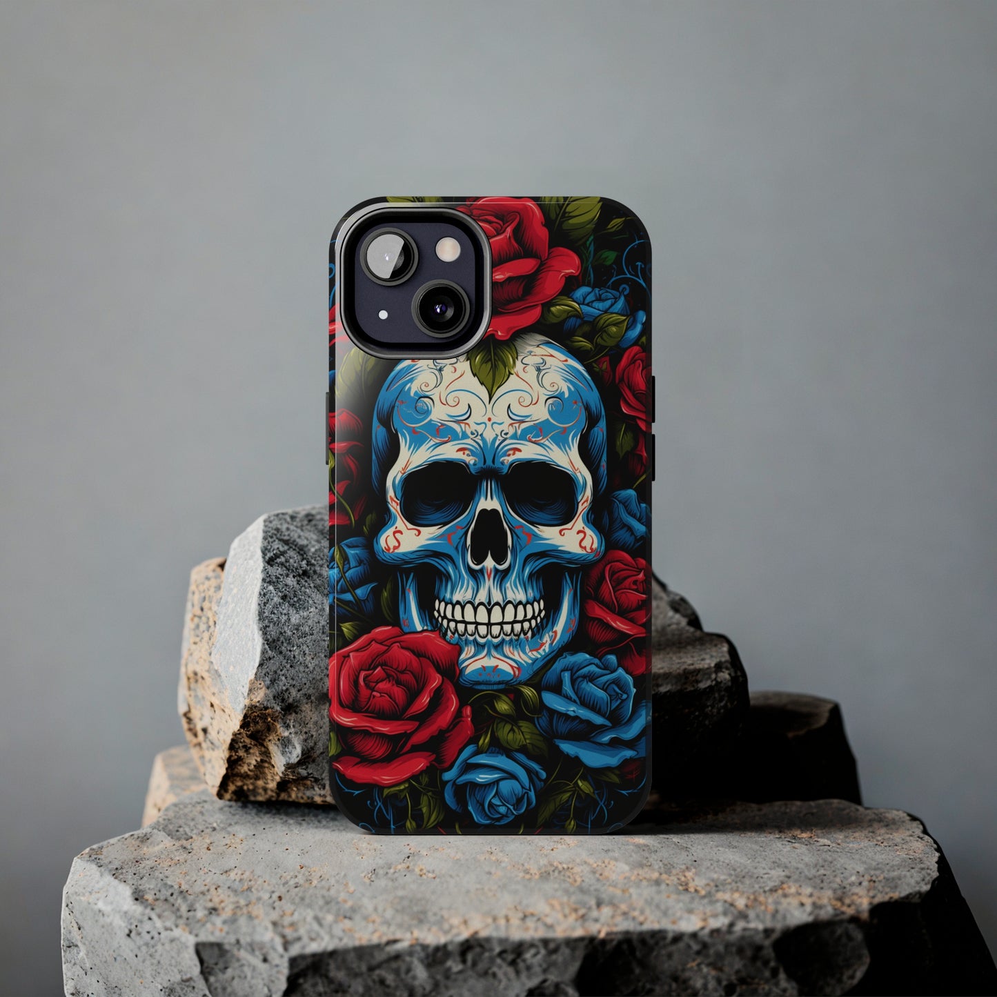 Skull and Roses iPhone Case | Edgy Elegance and Timeless Beauty