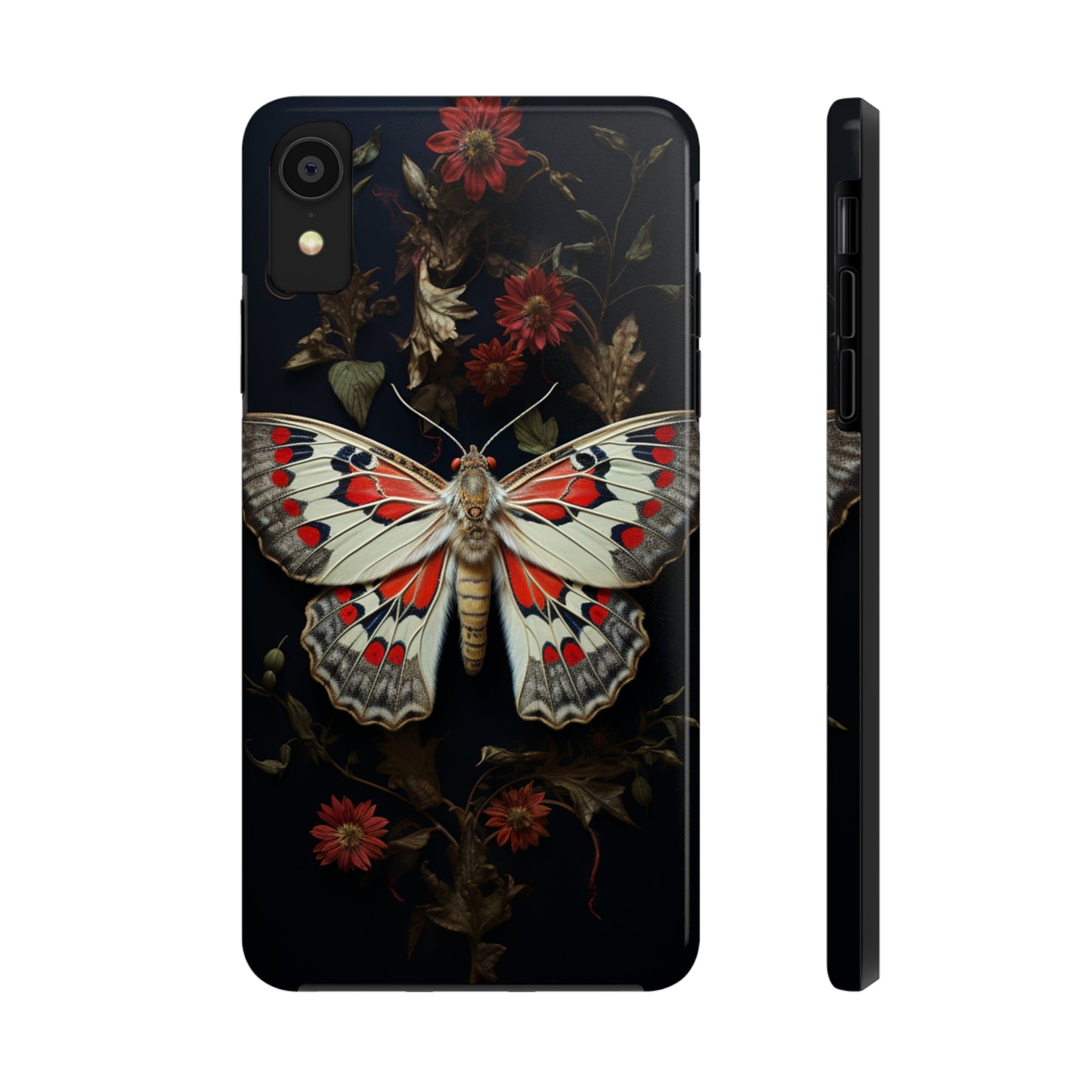 Deadhead Moth Gothic Floral Aesthetic Dark Academia iPhone Case | Embrace Mysterious Elegance