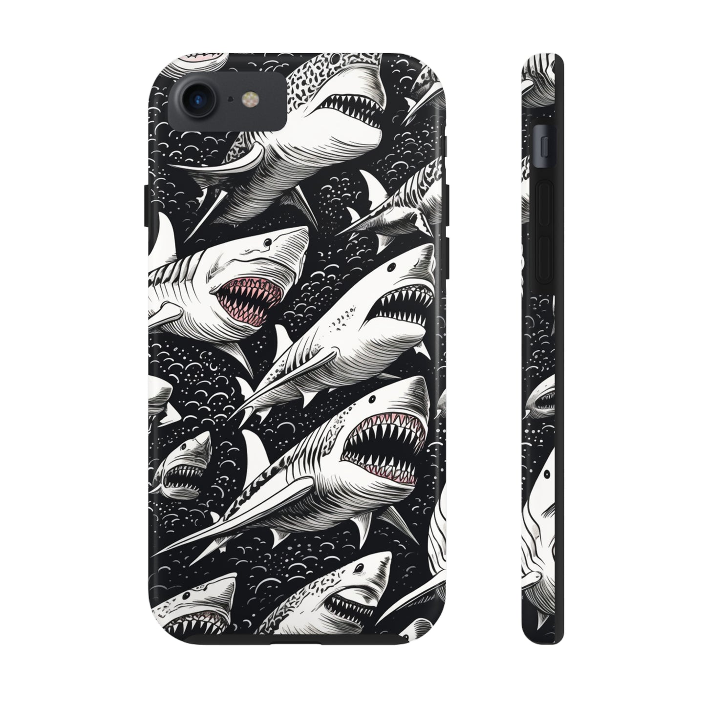 Deep Blue Mystery: Majestic Shark Design | Aquatic Adventure iPhone Case