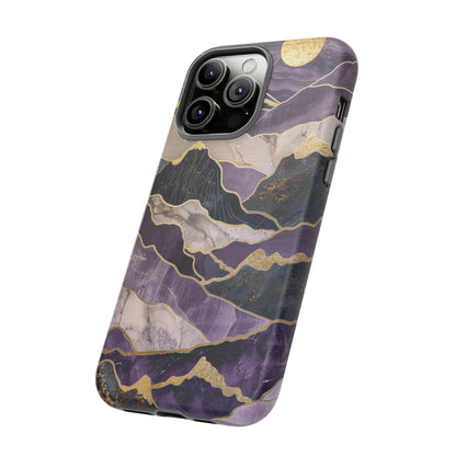 Abstract Purple Gold Mountain Phone Case