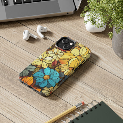 Kaleidoscopic Elegance: Stained Glass Vintage Floral iPhone Case – Timeless Beauty Illuminated