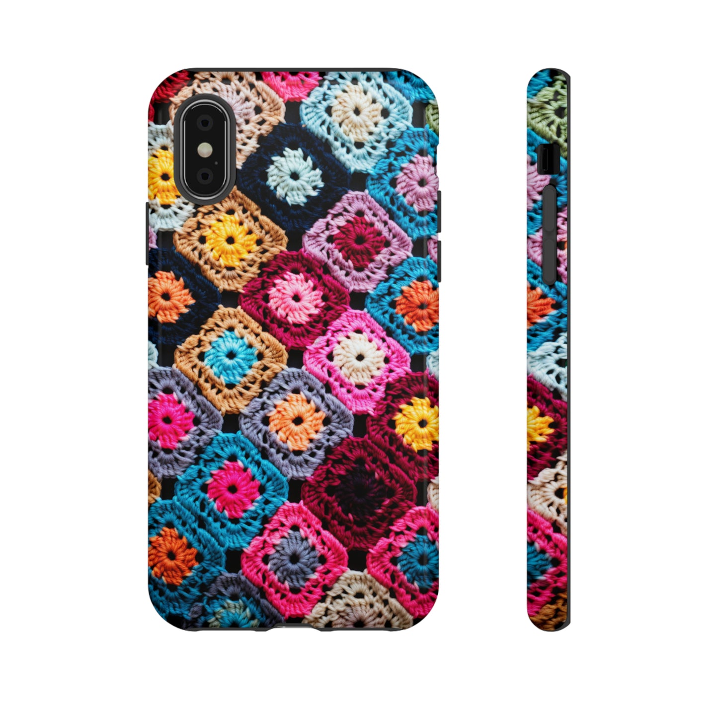 Vintage Floral Crochet Blanket Knit Look Phone Case