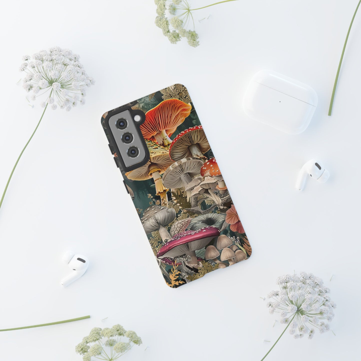 Vintage Illustration Mushroom Collage Phone Case