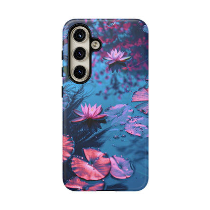 Magenta and Blue Color Zen Lily Pad Phone Case