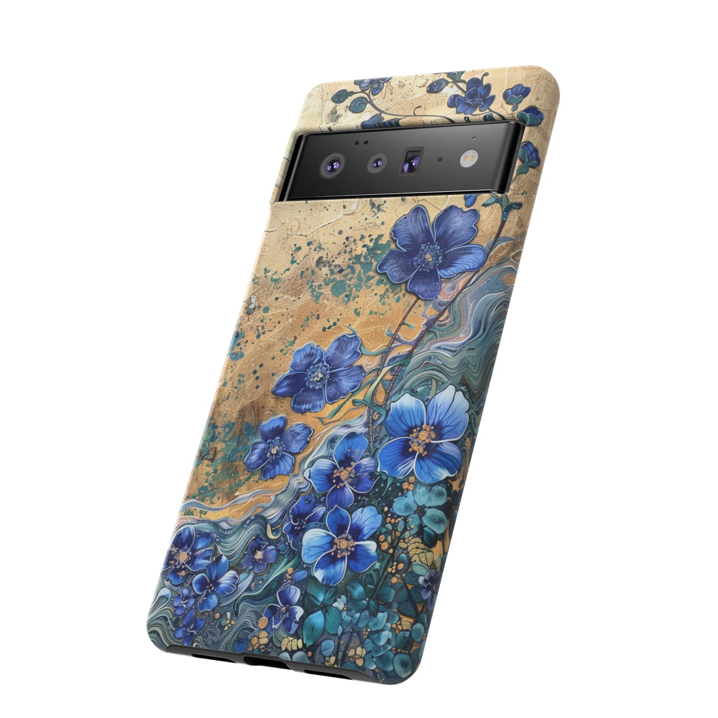 Forget Me Nots Vintage Color Splash Floral Design Phone Case