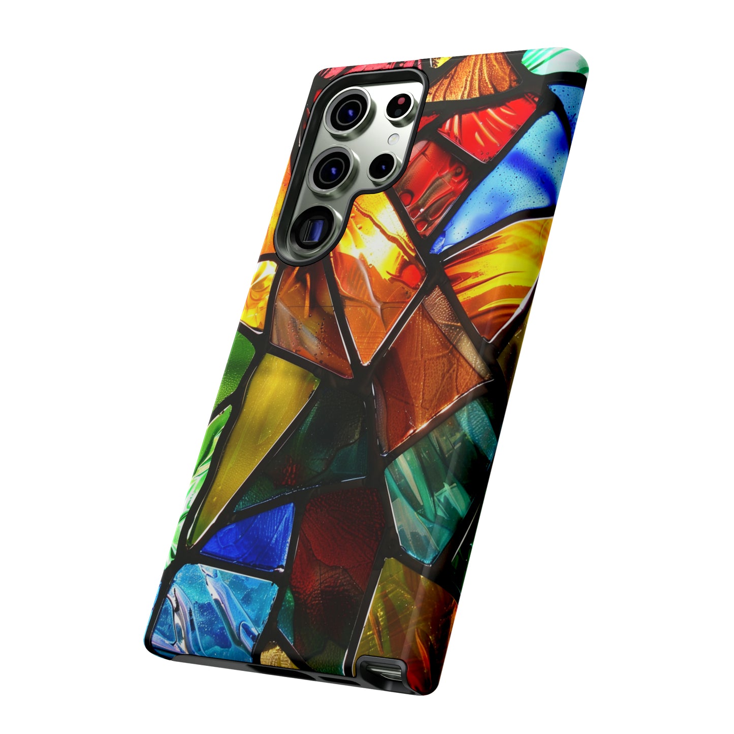 Color Explosion Abstract Stained Glass Phone Case