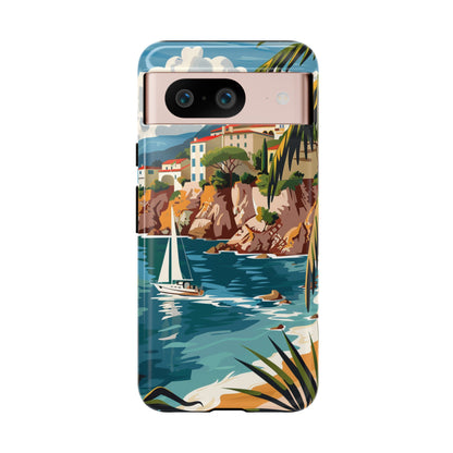 Midcentury French Riviera Sailboat Painting Phone Case