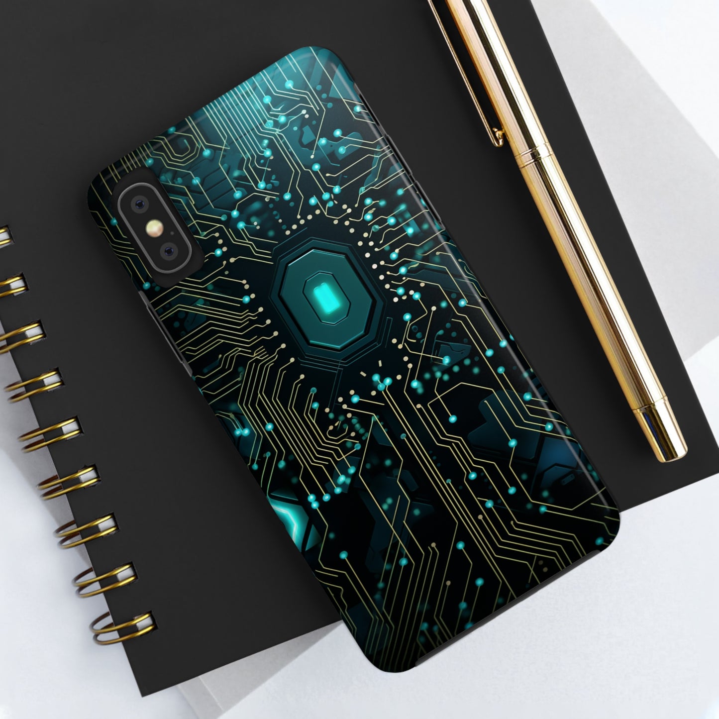 Neon Nexus: Cyberpunk Circuit Board | Futuristic Tech-Inspired iPhone Case