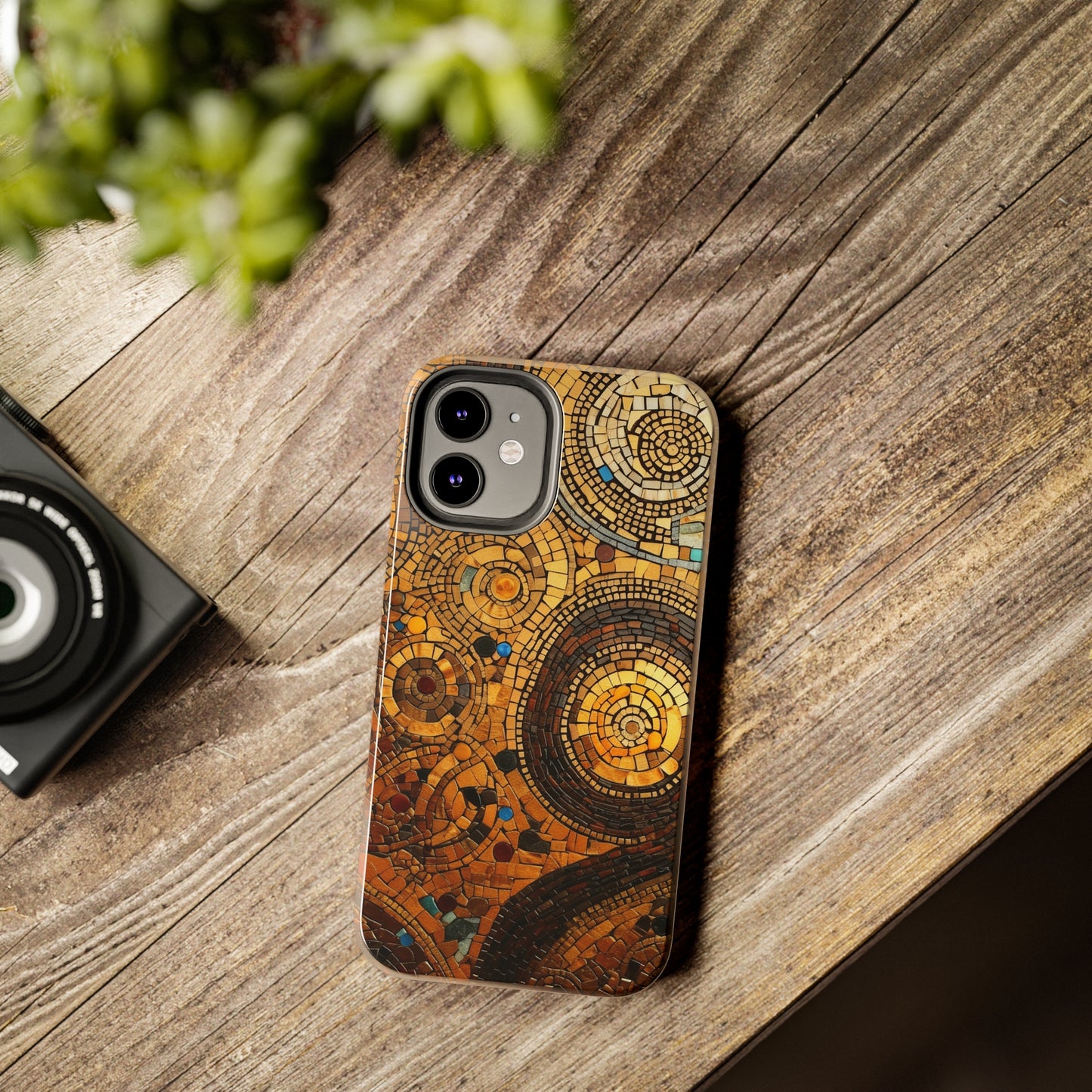 Golden Spiral Tile iPhone Case | Add Glamour and Elegance to Your Device